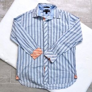 TOMMY HILFIGER Blue Long Sleeve Striped Shirt